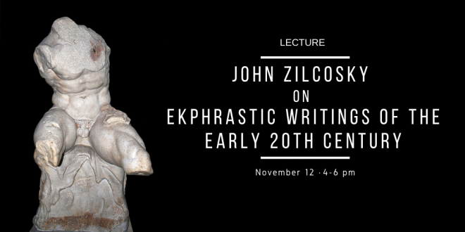 Lecture, Nov. 12: John Zilcosky on Ekphrastic Writings of the Early 20th Century