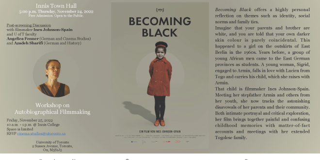 Becoming Black: Film Screening and Discussion with Filmmaker in Attendance, Thurs., Nov. 24, 5 pm