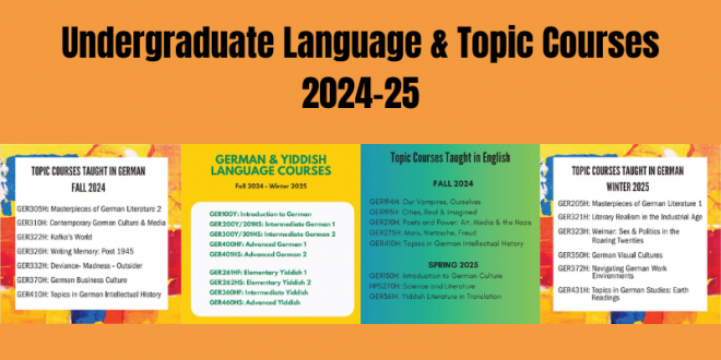 Undergraduate Language & Topic Courses 2024-25