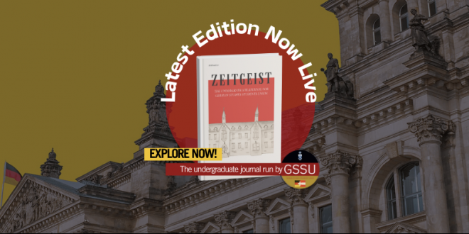 German Studies Undergraduate Journal Zeitgeist 2024 Now Available Online