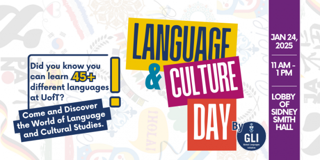 Explore Languages and Cultures at UofT – Don’t Miss January 24, 2025!