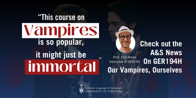 First-Year Vampire Course GER194 Spotlighted on A&S News