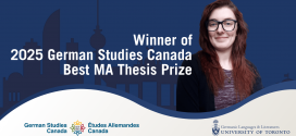 Hannah Robinson Wins the 2025 German Studies Canada Best MA Thesis Prize
