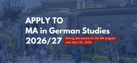 Apply to Master of Arts in German Studies 2026/27